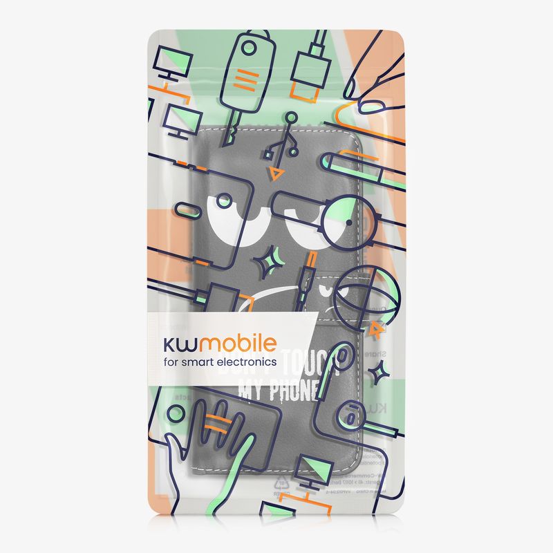 Laptop, Telefoane si Tablete - Telefoane mobile si accesorii - Accesorii Telefoane - Huse telefoane - Husa tip portofel Kwmobile pentru Xiaomi Redmi 13, inchidere magnetica, piele ecologica, alb, negru - Infinity.ro
