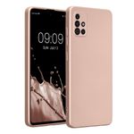 Laptop, Telefoane si Tablete - Telefoane mobile si accesorii - Accesorii Telefoane - Huse telefoane - Husa Kwmobile pentru Samsung Galaxy A51, anti-alunecare, silicon, auriu - Infinity.ro