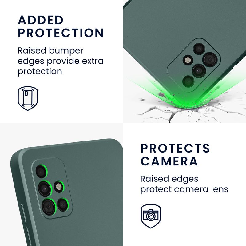 Laptop, Telefoane si Tablete - Telefoane mobile si accesorii - Accesorii Telefoane - Huse telefoane - Husa Kwmobile pentru Samsung Galaxy A51, anti-alunecare, silicon, turcoaz metalizat - Infinity.ro
