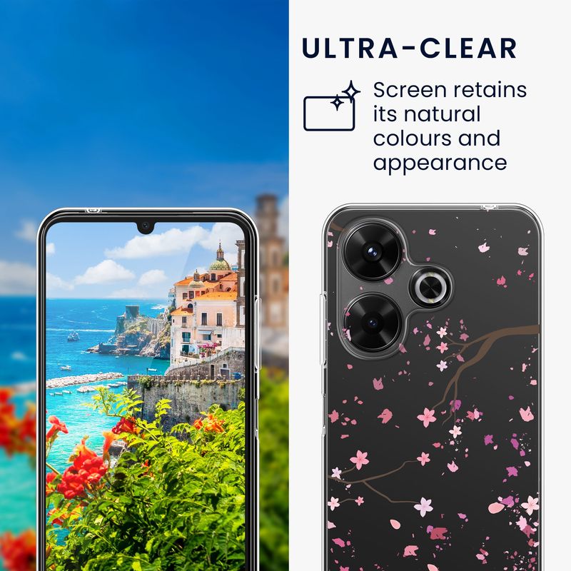 Laptop, Telefoane si Tablete - Telefoane mobile si accesorii - Accesorii Telefoane - Huse telefoane - Husa Kwmobile pentru Xiaomi Redmi 13, protectie la zgarieturi, TPU, sticla temperata, multicolor - Infinity.ro