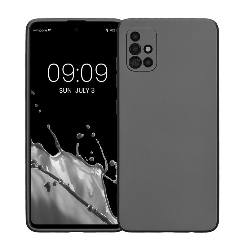 Laptop, Telefoane si Tablete - Telefoane mobile si accesorii - Accesorii Telefoane - Huse telefoane - Husa Kwmobile pentru Samsung Galaxy A51, anti-alunecare, silicon, gri - Infinity.ro