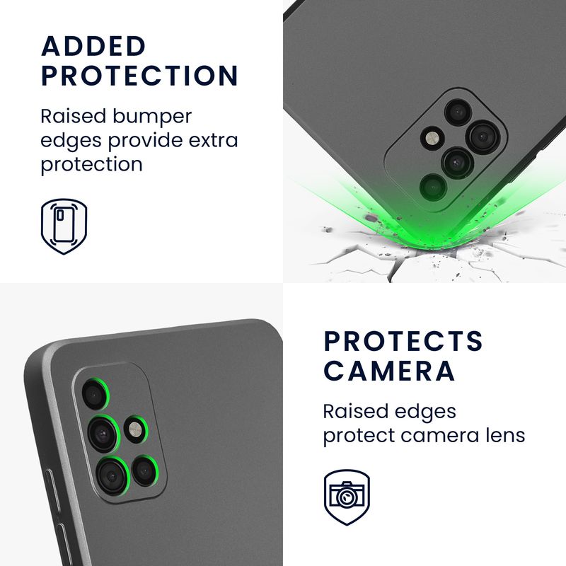 Laptop, Telefoane si Tablete - Telefoane mobile si accesorii - Accesorii Telefoane - Huse telefoane - Husa Kwmobile pentru Samsung Galaxy A51, anti-alunecare, silicon, gri - Infinity.ro