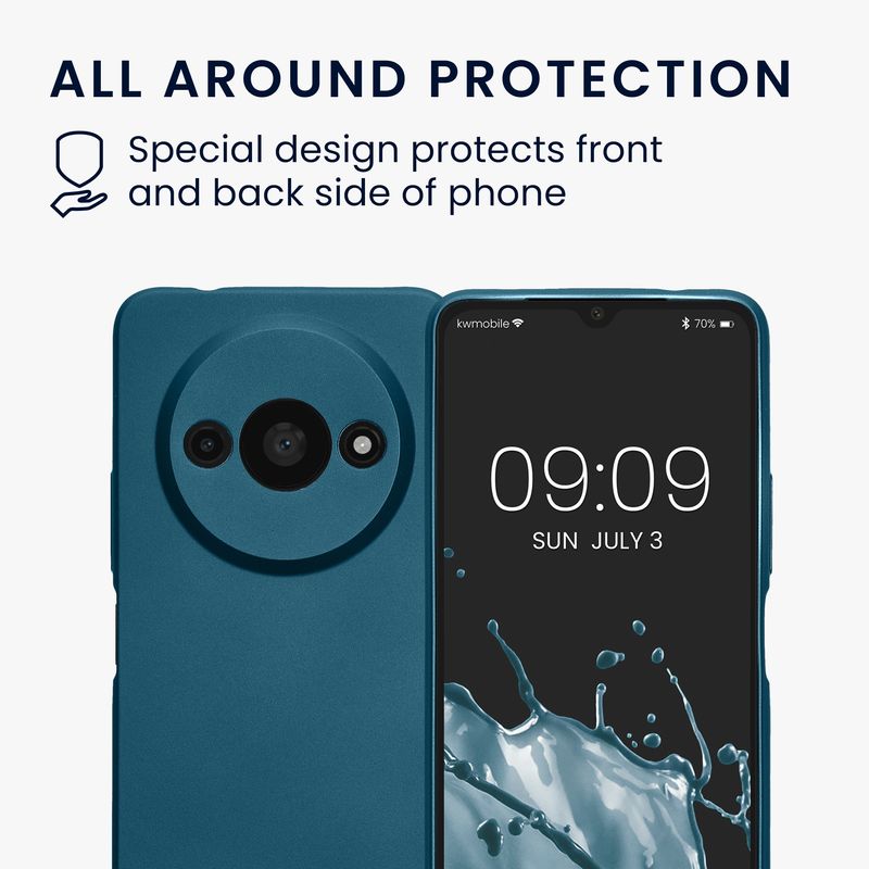 Laptop, Telefoane si Tablete - Telefoane mobile si accesorii - Accesorii Telefoane - Huse telefoane - Husa Kwmobile pentru Xiaomi Redmi A3, anti-alunecare, silicon, albastru - Infinity.ro