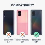 Laptop, Telefoane si Tablete - Telefoane mobile si accesorii - Accesorii Telefoane - Huse telefoane - Husa Kwmobile pentru Samsung Galaxy A51, anti-alunecare, silicon, roz metalizat - Infinity.ro