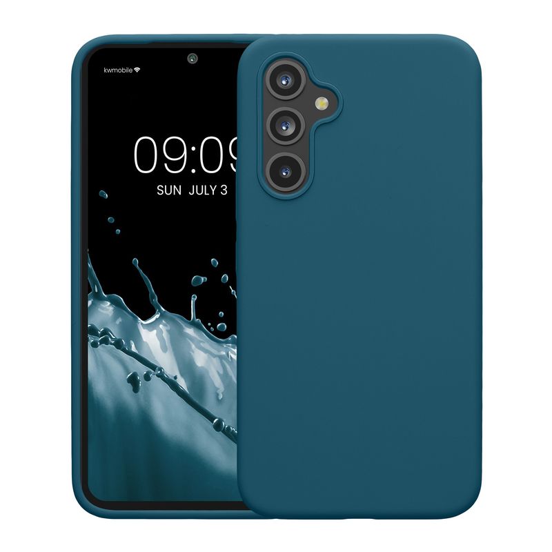 Laptop, Telefoane si Tablete - Telefoane mobile si accesorii - Accesorii Telefoane - Huse telefoane - Husa Kwmobile pentru Samsung Galaxy A54 5G, incarcare wireless, silicon, turcoaz - Infinity.ro