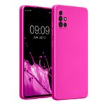 Laptop, Telefoane si Tablete - Telefoane mobile si accesorii - Accesorii Telefoane - Huse telefoane - Husa Kwmobile pentru Samsung Galaxy A51, anti-alunecare, silicon, roz metalizat - Infinity.ro