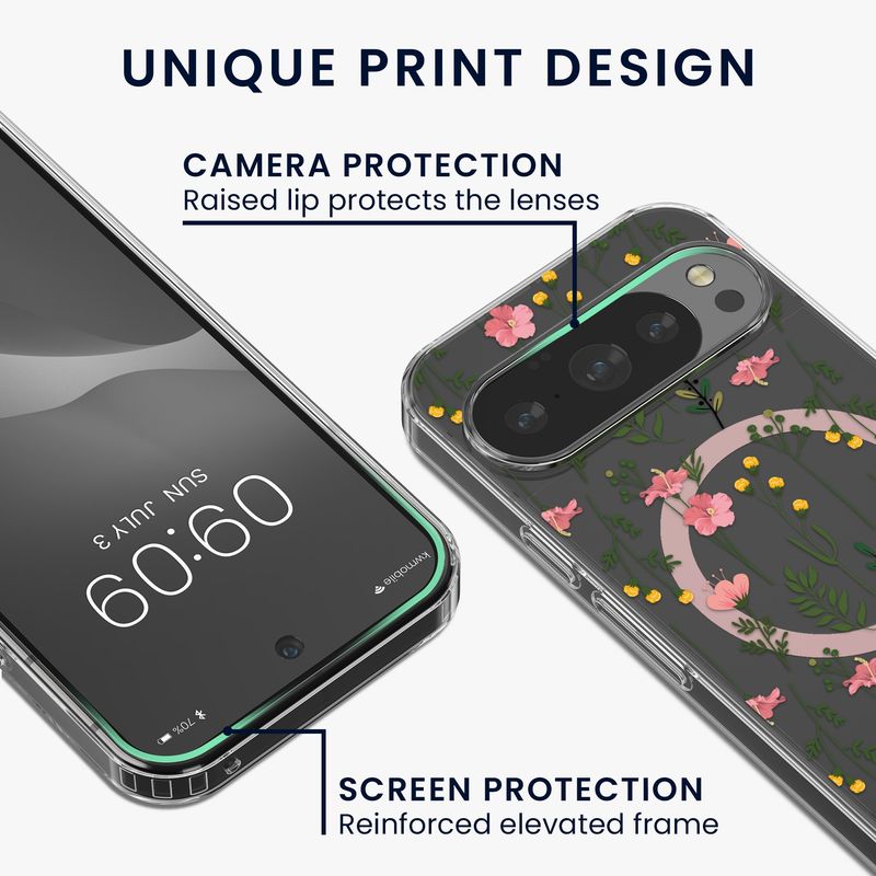 Laptop, Telefoane si Tablete - Telefoane mobile si accesorii - Accesorii Telefoane - Huse telefoane - Husa Kwmobile pentru Google Pixel 10 Pro XL, compatibilitate MagSafe, anti-alunecare, acril, TPU, transparent - Infinity.ro