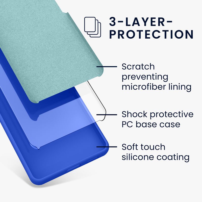 Laptop, Telefoane si Tablete - Telefoane mobile si accesorii - Accesorii Telefoane - Huse telefoane - Husa Kwmobile pentru Samsung Galaxy A54 5G, incarcare wireless, anti-alunecare, silicon, albastru - Infinity.ro