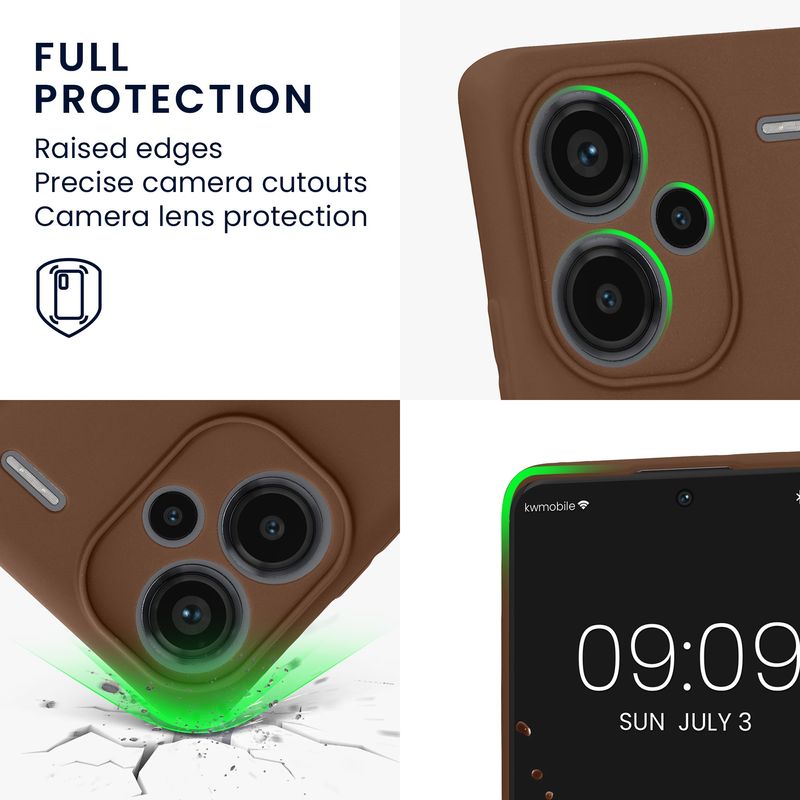 Laptop, Telefoane si Tablete - Telefoane mobile si accesorii - Accesorii Telefoane - Huse telefoane - Husa Kwmobile pentru Xiaomi Redmi Note 13 Pro+ 5G/Redmi Note 13 Pro Plus 5G, anti-alunecare, silicon, maro - Infinity.ro