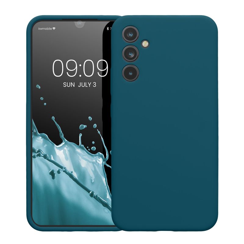 Laptop, Telefoane si Tablete - Telefoane mobile si accesorii - Accesorii Telefoane - Huse telefoane - Husa Kwmobile pentru Samsung Galaxy A34 5G, anti-alunecare, silicon, turcoaz - Infinity.ro