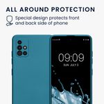 Laptop, Telefoane si Tablete - Telefoane mobile si accesorii - Accesorii Telefoane - Huse telefoane - Husa Kwmobile pentru Samsung Galaxy A51, anti-alunecare, silicon, albastru caraibian - Infinity.ro