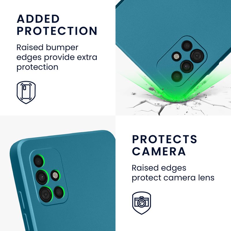 Laptop, Telefoane si Tablete - Telefoane mobile si accesorii - Accesorii Telefoane - Huse telefoane - Husa Kwmobile pentru Samsung Galaxy A51, anti-alunecare, silicon, albastru caraibian - Infinity.ro