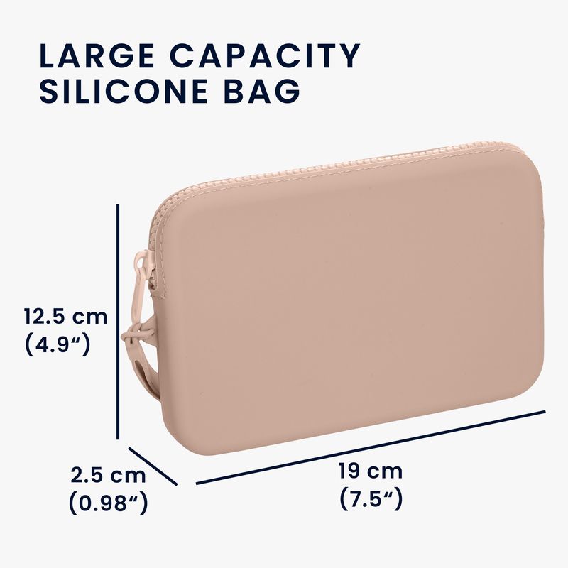 Laptop, Telefoane si Tablete - Telefoane mobile si accesorii - Accesorii Telefoane - Huse telefoane - Husa universala tip holster Kwmobile, buzunar card, curea de mana, rezistenta la apa, silicon, roz - Infinity.ro