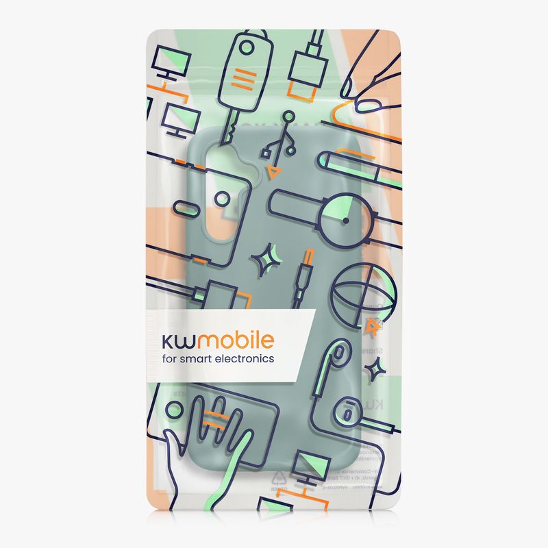 Laptop, Telefoane si Tablete - Telefoane mobile si accesorii - Accesorii Telefoane - Huse telefoane - Husa Kwmobile pentru Samsung Galaxy A54 5G, incarcare wireless, anti-alunecare, silicon, verde - Infinity.ro