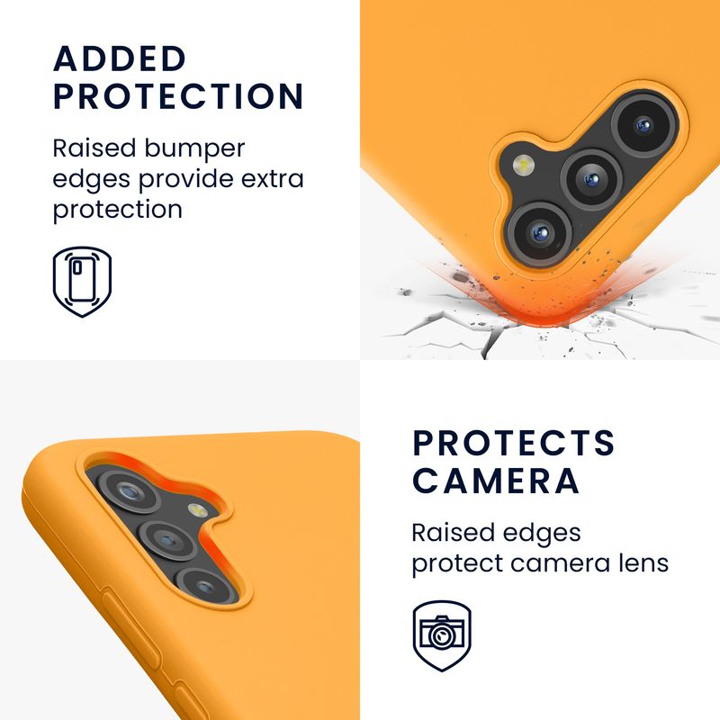 Laptop, Telefoane si Tablete - Telefoane mobile si accesorii - Accesorii Telefoane - Huse telefoane - Husa Kwmobile pentru Samsung Galaxy A54 5G, incarcare wireless, silicon, portocaliu - Infinity.ro