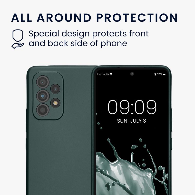 Laptop, Telefoane si Tablete - Telefoane mobile si accesorii - Accesorii Telefoane - Huse telefoane - Husa Kwmobile pentru Samsung Galaxy A53 5G, anti-alunecare, silicon, turcoaz - Infinity.ro