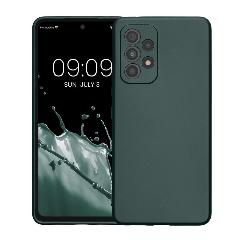 Laptop, Telefoane si Tablete - Telefoane mobile si accesorii - Accesorii Telefoane - Huse telefoane - Husa Kwmobile pentru Samsung Galaxy A53 5G, anti-alunecare, silicon, turcoaz - Infinity.ro