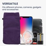 Laptop, Telefoane si Tablete - Telefoane mobile si accesorii - Accesorii Telefoane - Huse telefoane - Husa Kwmobile, inchidere magnetica, protectie la praf, textil, nailon, mov - Infinity.ro