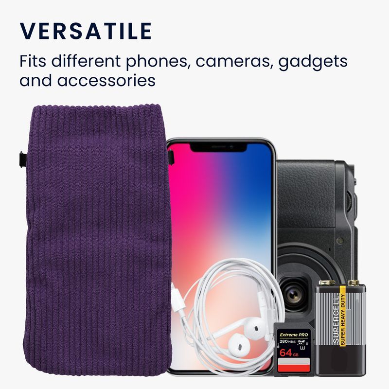 Laptop, Telefoane si Tablete - Telefoane mobile si accesorii - Accesorii Telefoane - Huse telefoane - Husa Kwmobile, inchidere magnetica, protectie la praf, textil, nailon, mov - Infinity.ro