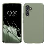 Laptop, Telefoane si Tablete - Telefoane mobile si accesorii - Accesorii Telefoane - Huse telefoane - Husa Kwmobile pentru Samsung Galaxy A54 5G, incarcare wireless, silicon, verde, gri - Infinity.ro