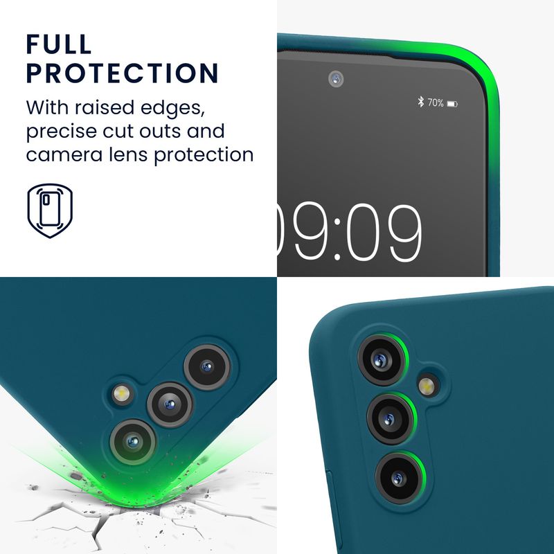 Laptop, Telefoane si Tablete - Telefoane mobile si accesorii - Accesorii Telefoane - Huse telefoane - Husa Kwmobile pentru Samsung Galaxy A54 5G, anti-alunecare, protectie la zgarieturi, silicon, albastru - Infinity.ro