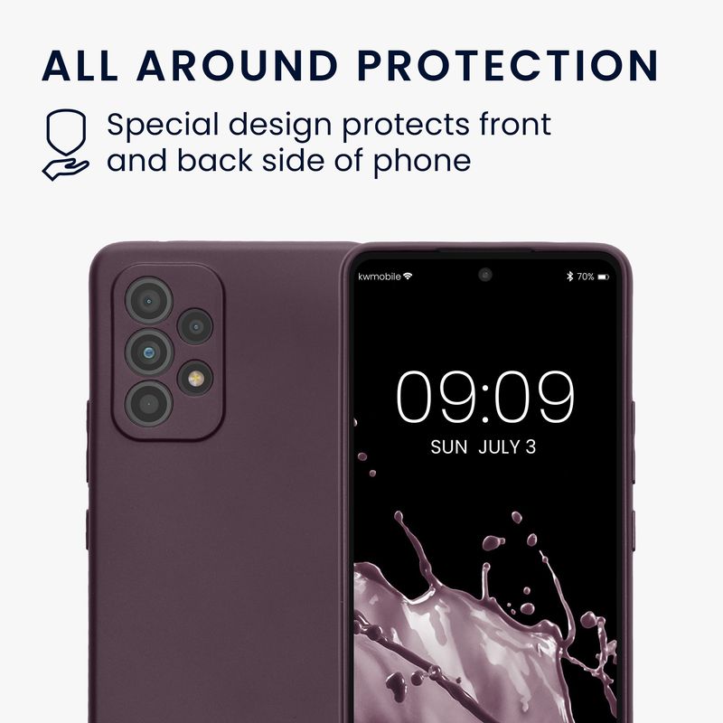Laptop, Telefoane si Tablete - Telefoane mobile si accesorii - Accesorii Telefoane - Huse telefoane - Husa Kwmobile pentru Samsung Galaxy A53 5G, anti-alunecare, silicon, visiniu - Infinity.ro