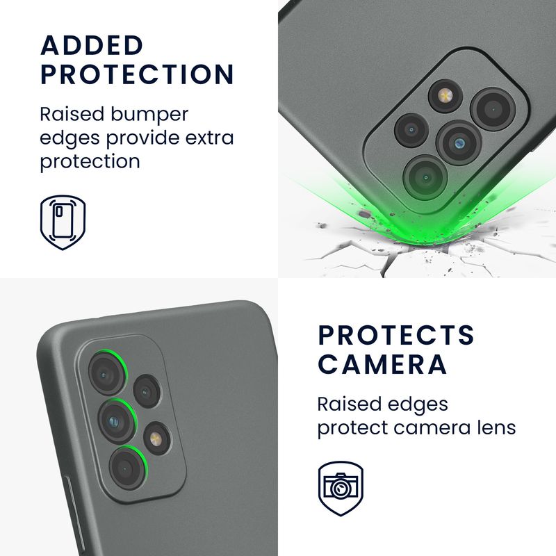 Laptop, Telefoane si Tablete - Telefoane mobile si accesorii - Accesorii Telefoane - Huse telefoane - Husa Kwmobile pentru Samsung Galaxy A53 5G, anti-alunecare, silicon, gri metalizat - Infinity.ro