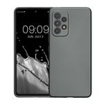 Laptop, Telefoane si Tablete - Telefoane mobile si accesorii - Accesorii Telefoane - Huse telefoane - Husa Kwmobile pentru Samsung Galaxy A53 5G, anti-alunecare, silicon, gri metalizat - Infinity.ro
