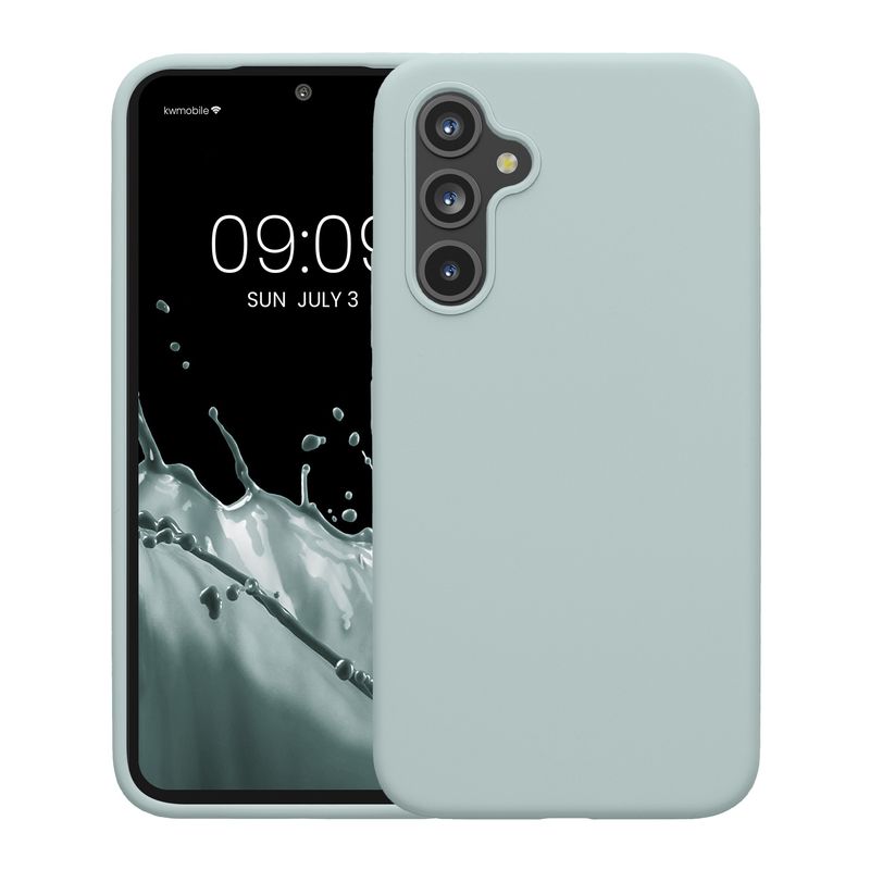 Laptop, Telefoane si Tablete - Telefoane mobile si accesorii - Accesorii Telefoane - Huse telefoane - Husa Kwmobile pentru Samsung Galaxy A54 5G, incarcare wireless, silicon, menta - Infinity.ro