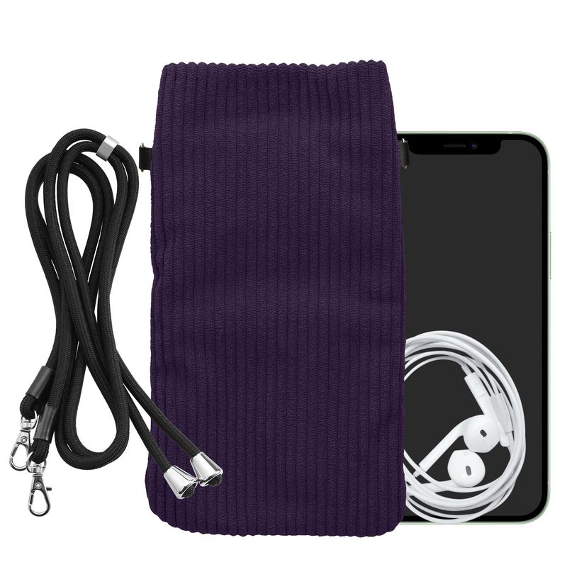 Laptop, Telefoane si Tablete - Telefoane mobile si accesorii - Accesorii Telefoane - Huse telefoane - Husa Kwmobile, inchidere magnetica, protectie la zgarieturi, protectie la praf, textil, nailon, mov - Infinity.ro