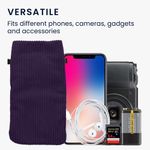 Laptop, Telefoane si Tablete - Telefoane mobile si accesorii - Accesorii Telefoane - Huse telefoane - Husa Kwmobile, inchidere magnetica, protectie la zgarieturi, protectie la praf, textil, nailon, mov - Infinity.ro