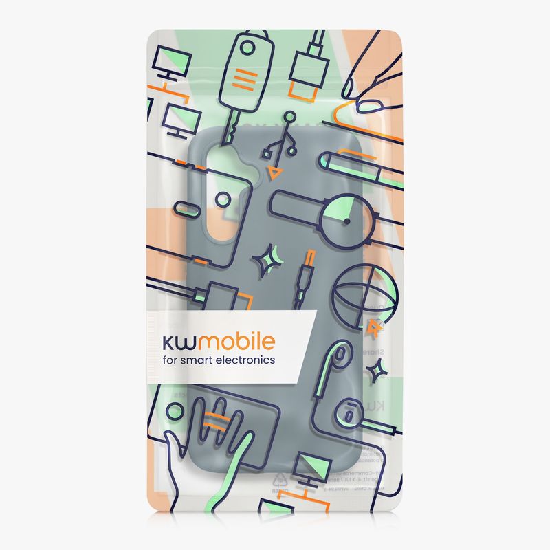 Laptop, Telefoane si Tablete - Telefoane mobile si accesorii - Accesorii Telefoane - Huse telefoane - Husa Kwmobile pentru Samsung Galaxy A54 5G, incarcare wireless, silicon, ardezie - Infinity.ro