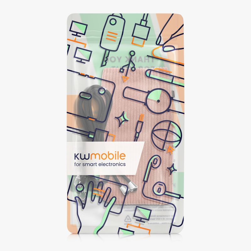 Laptop, Telefoane si Tablete - Telefoane mobile si accesorii - Accesorii Telefoane - Huse telefoane - Husa Kwmobile, inchidere magnetica, protectie la praf, textil, nailon, roz - Infinity.ro