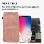 Laptop, Telefoane si Tablete - Telefoane mobile si accesorii - Accesorii Telefoane - Huse telefoane - Husa Kwmobile, inchidere magnetica, protectie la praf, textil, nailon, roz - Infinity.ro
