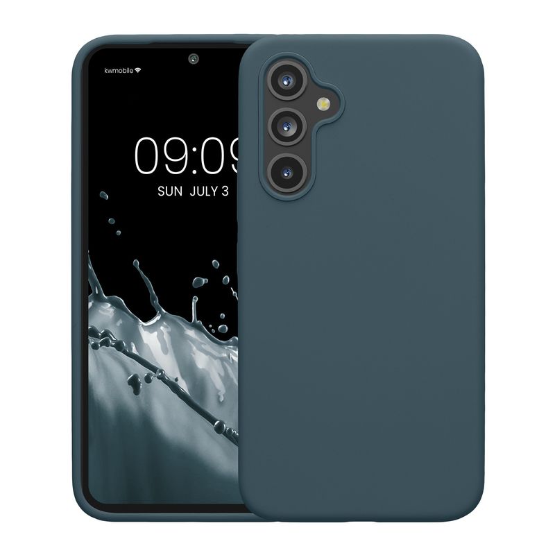 Laptop, Telefoane si Tablete - Telefoane mobile si accesorii - Accesorii Telefoane - Huse telefoane - Husa Kwmobile pentru Samsung Galaxy A54 5G, incarcare wireless, silicon, ardezie - Infinity.ro