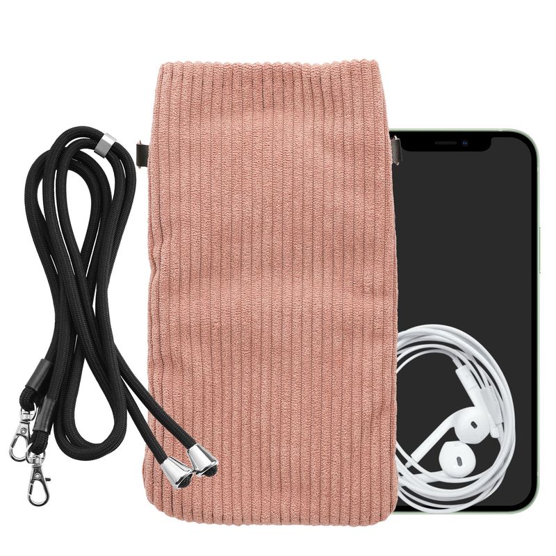Laptop, Telefoane si Tablete - Telefoane mobile si accesorii - Accesorii Telefoane - Huse telefoane - Husa Kwmobile, inchidere magnetica, protectie la praf, textil, nailon, roz - Infinity.ro