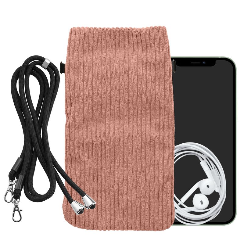 Laptop, Telefoane si Tablete - Telefoane mobile si accesorii - Accesorii Telefoane - Huse telefoane - Husa Kwmobile, inchidere magnetica, textil, nailon, roz prafuit - Infinity.ro