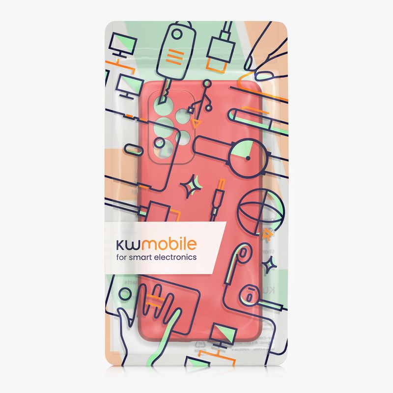 Laptop, Telefoane si Tablete - Telefoane mobile si accesorii - Accesorii Telefoane - Huse telefoane - Husa Kwmobile pentru Samsung Galaxy A53 5G, anti-alunecare, silicon, rosu - Infinity.ro