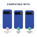 Laptop, Telefoane si Tablete - Telefoane mobile si accesorii - Accesorii Telefoane - Huse telefoane - Husa Kwmobile pentru Google Pixel 10/Pixel 10 Pro, compatibilitate MagSafe, incarcare wireless, silicon, albastru - Infinity.ro