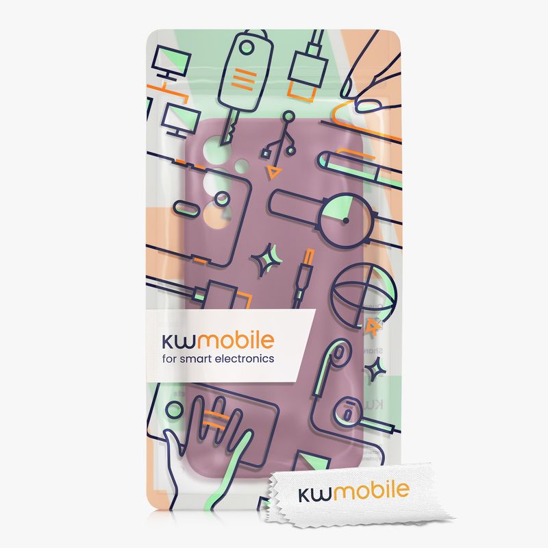 Laptop, Telefoane si Tablete - Telefoane mobile si accesorii - Accesorii Telefoane - Huse telefoane - Husa Kwmobile pentru Samsung Galaxy A34 5G, anti-alunecare, silicon, mov, bordo - Infinity.ro