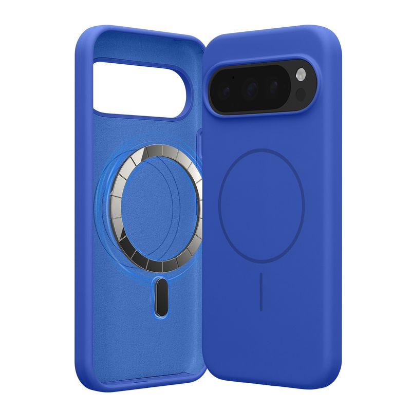 Laptop, Telefoane si Tablete - Telefoane mobile si accesorii - Accesorii Telefoane - Huse telefoane - Husa Kwmobile pentru Google Pixel 10 Pro XL, compatibilitate MagSafe, incarcare wireless, silicon, albastru - Infinity.ro