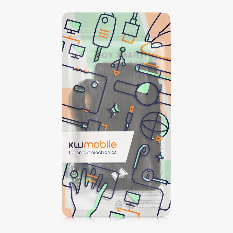 Laptop, Telefoane si Tablete - Telefoane mobile si accesorii - Accesorii Telefoane - Huse telefoane - Husa Kwmobile, inchidere magnetica, protectie la zgarieturi, protectie la praf, textil, nailon, gri - Infinity.ro