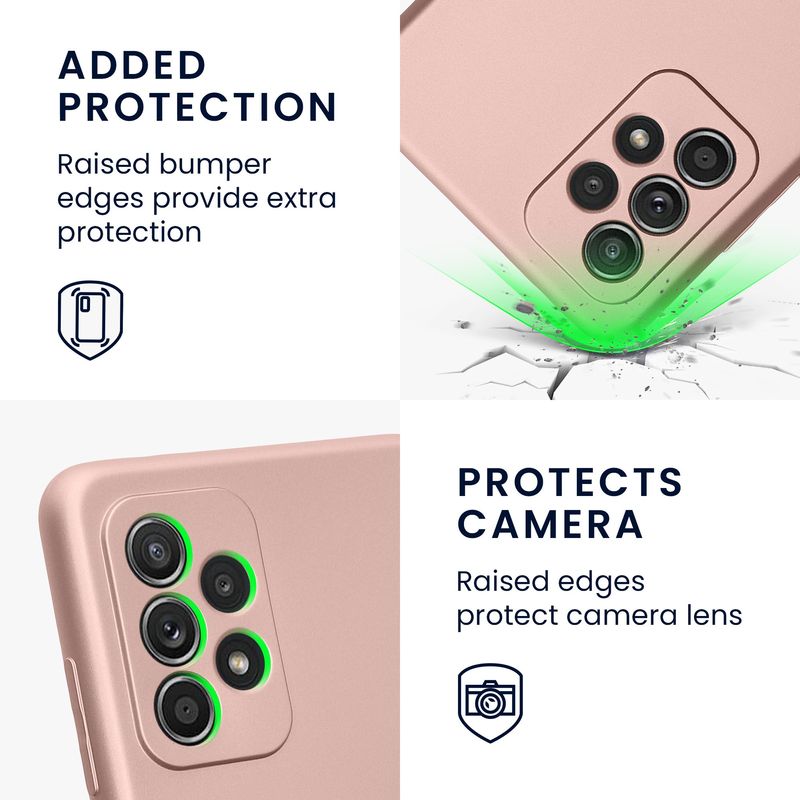 Laptop, Telefoane si Tablete - Telefoane mobile si accesorii - Accesorii Telefoane - Huse telefoane - Husa Kwmobile pentru Samsung Galaxy A52/Galaxy A52 5G/Galaxy A52s 5G, anti-alunecare, silicon, auriu - Infinity.ro