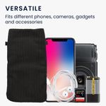 Laptop, Telefoane si Tablete - Telefoane mobile si accesorii - Accesorii Telefoane - Huse telefoane - Husa Kwmobile, inchidere magnetica, protectie la zgarieturi, protectie la praf, textil, nailon, gri - Infinity.ro