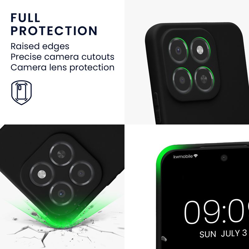 Laptop, Telefoane si Tablete - Telefoane mobile si accesorii - Accesorii Telefoane - Huse telefoane - Husa Kwmobile pentru Honor X6C, anti-alunecare, silicon, negru - Infinity.ro