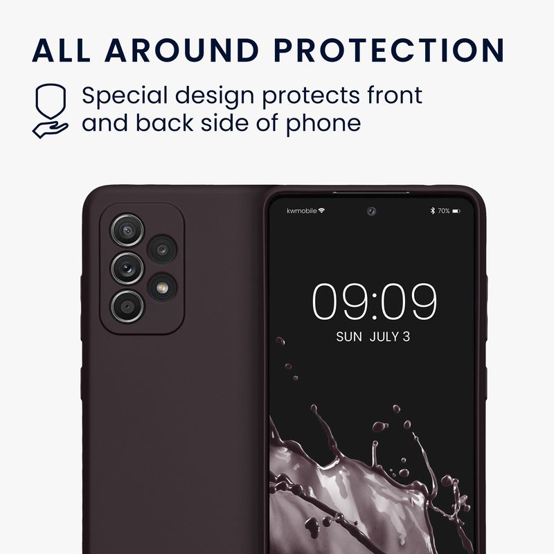 Laptop, Telefoane si Tablete - Telefoane mobile si accesorii - Accesorii Telefoane - Huse telefoane - Husa Kwmobile pentru Samsung Galaxy A52/Galaxy A52 5G/Galaxy A52s 5G, anti-alunecare, silicon, visiniu - Infinity.ro