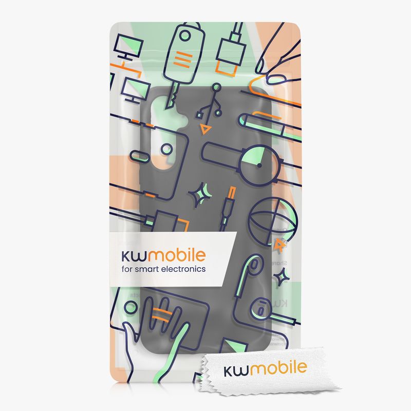 Laptop, Telefoane si Tablete - Telefoane mobile si accesorii - Accesorii Telefoane - Huse telefoane - Husa Kwmobile pentru Samsung Galaxy A34 5G, incarcare wireless, anti-alunecare, silicon, negru - Infinity.ro