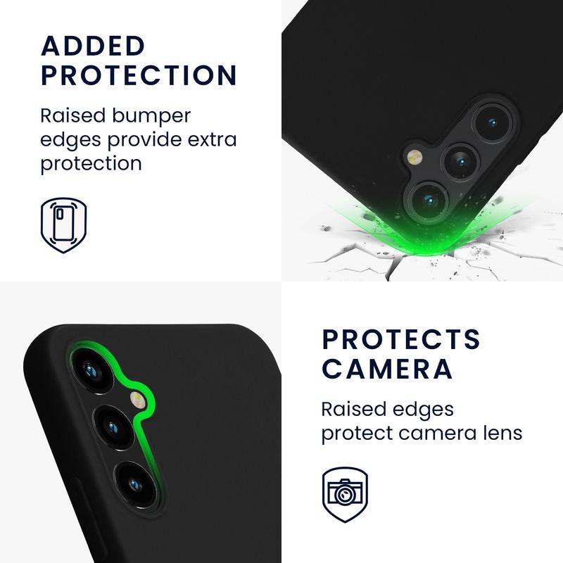 Laptop, Telefoane si Tablete - Telefoane mobile si accesorii - Accesorii Telefoane - Huse telefoane - Husa Kwmobile pentru Samsung Galaxy A34 5G, incarcare wireless, anti-alunecare, silicon, negru - Infinity.ro
