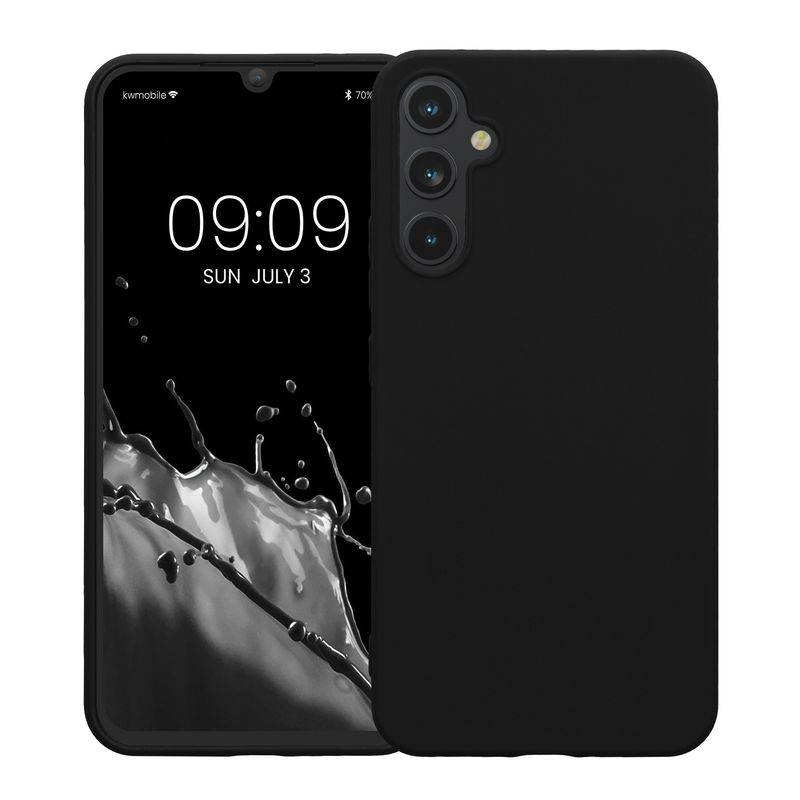 Laptop, Telefoane si Tablete - Telefoane mobile si accesorii - Accesorii Telefoane - Huse telefoane - Husa Kwmobile pentru Samsung Galaxy A34 5G, incarcare wireless, anti-alunecare, silicon, negru - Infinity.ro