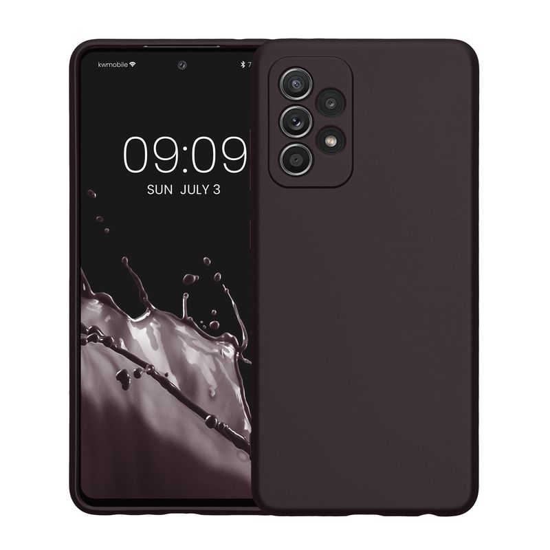 Laptop, Telefoane si Tablete - Telefoane mobile si accesorii - Accesorii Telefoane - Huse telefoane - Husa Kwmobile pentru Samsung Galaxy A52/Galaxy A52 5G/Galaxy A52s 5G, anti-alunecare, silicon, visiniu - Infinity.ro